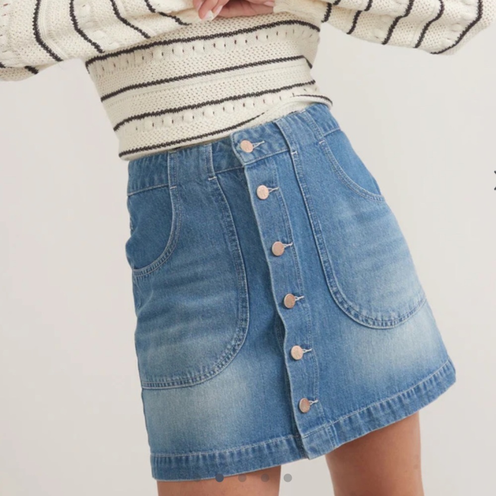 NWT Marine Layer Emilia Mini Denim Skirt - Picture 2 of 8